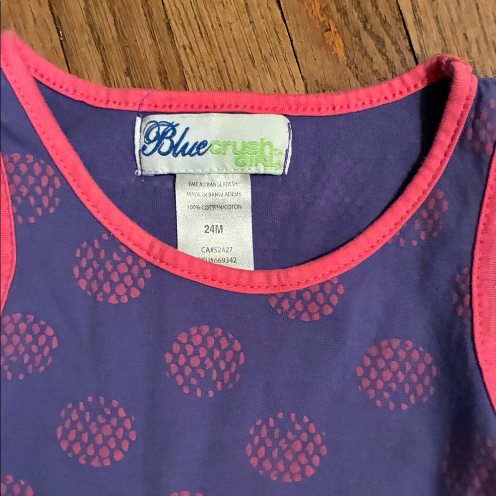 Assorted Girls 24 Month-2T Clothes: 2 Dresses, 2 Tops and 1 Nightie - Picture 5 of 13